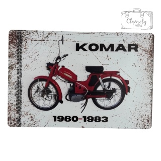 Tablica Ozdobna Blacha Komar Motocykl 20x30 cm Retro Vintage Plakat
