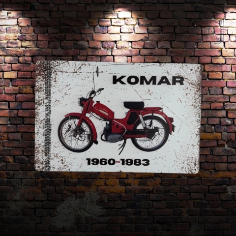 Tablica Ozdobna Blacha Komar Motocykl 20x30 cm Retro Vintage Plakat