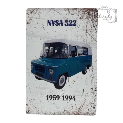 Tablica Ozdobna Blacha Nysa 522 20x30 cm Retro Vintage Plakat Metalowy