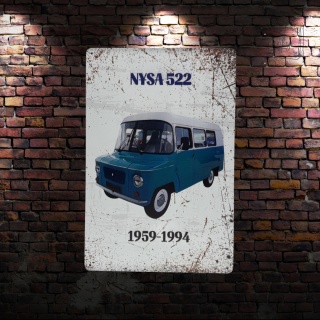Tablica Ozdobna Blacha Nysa 522 20x30 cm Retro Vintage Plakat Metalowy