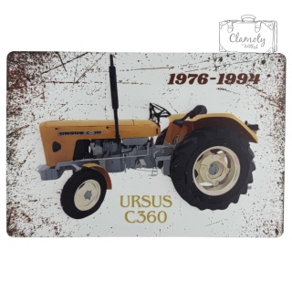 Tablica Ozdobna Blacha Ursus c360 traktor 20x30 cm Retro Vintage Plakat