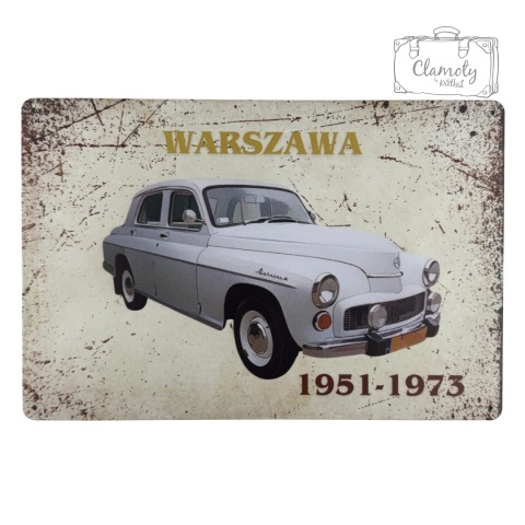 Tablica Ozdobna Blacha Warszawa Polska M20 FSO 20x30 cm Retro Vintage