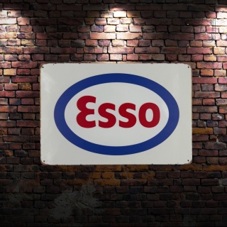 Tablica Ozdobna Blacha ESSO Oil Petrol Benzyna 20x30 cm Retro Vintage