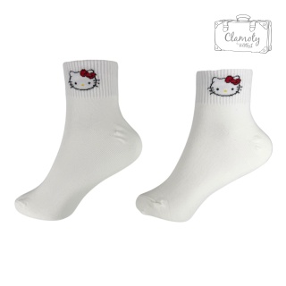 Skarpetki Skarpety Dziewczęce Damskie Bawełniane Białe Hello Kitty 36-40
