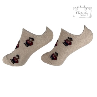 Skarpetki Skarpety Krótkie Stopki Męskie Bawełniane Beżowe W Misie 40-44