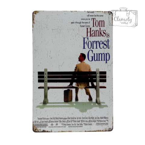 Tablica Ozdobna Blacha Forrest Gump 20x30 cm Retro Vintage Metalowy Plakat