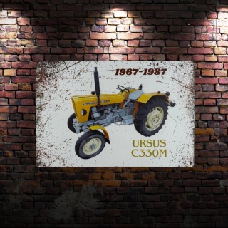 Tablica Ozdobna Ursus C330M Traktor 20x30 cm Retro Vintage Plakat