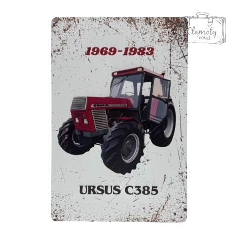 Tablica Ozdobna Ursus 385 Traktor 20x30 cm Retro Vintage Plakat Metalowy
