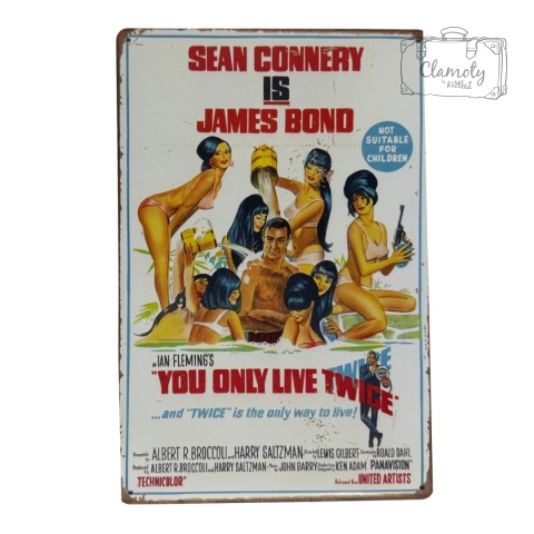 Tablica Ozdobna Blacha Sean Connery is Bond 20x30 cm Retro Vintage Plakat