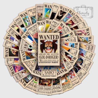 Zestaw Naklejek Wlepki StickerBomb Anime Wanted Pirates Hat N608