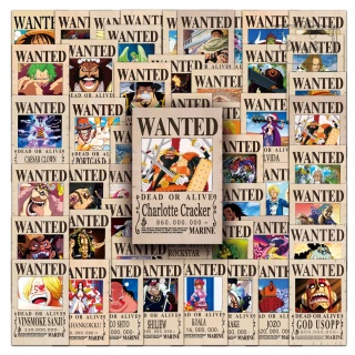 Zestaw Naklejek Wlepki StickerBomb Anime Wanted Pirates Hat N608