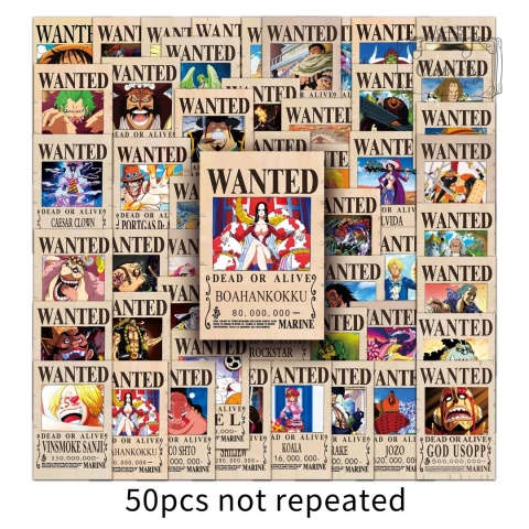 Zestaw Naklejek Wlepki StickerBomb Anime Wanted Pirates Hat N608
