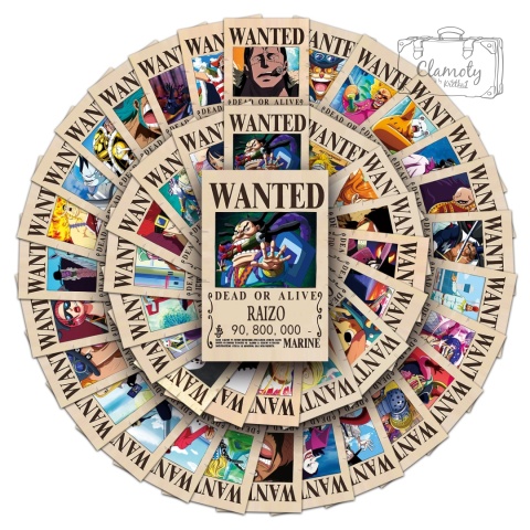 Zestaw Naklejek Wlepki StickerBomb Anime Wanted Pirate Hunter Piraci N607