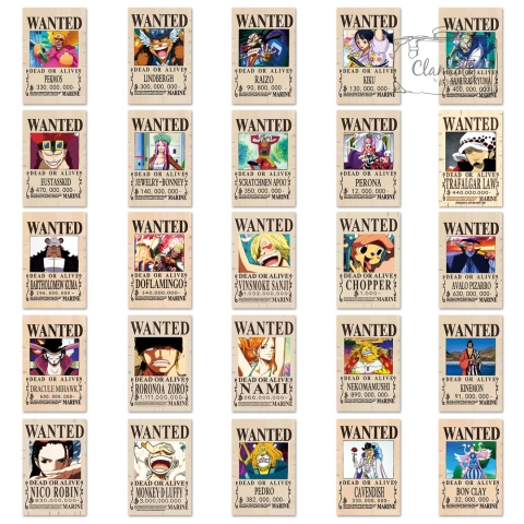 Zestaw Naklejek Wlepki StickerBomb Anime Wanted Pirate Hunter Piraci N607
