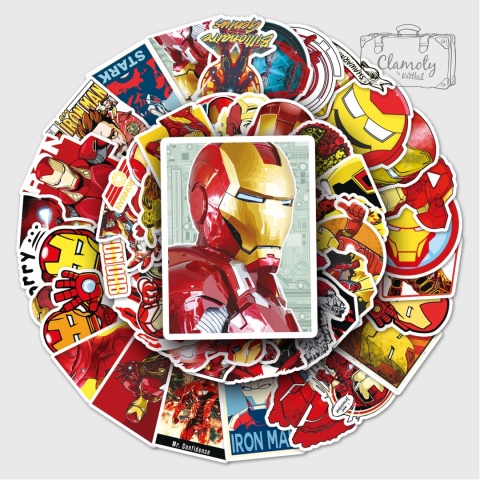 Zestaw Naklejek Wlepki StickerBomb Avengers Iron Man Marvel N610