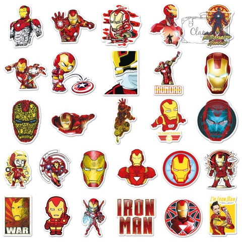 Zestaw Naklejek Wlepki StickerBomb Avengers Iron Man Marvel N610