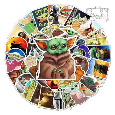 Zestaw Naklejek Wlepki StickerBomb baby yoda star wars grogu N611/326