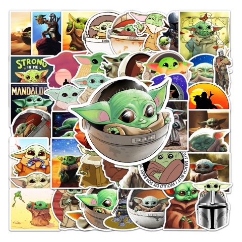 Zestaw Naklejek Wlepki StickerBomb baby yoda star wars grogu N611/326