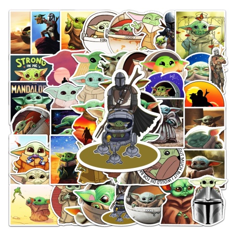 Zestaw Naklejek Wlepki StickerBomb baby yoda star wars grogu N611/326