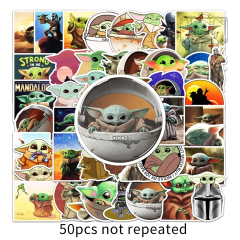 Zestaw Naklejek Wlepki StickerBomb baby yoda star wars grogu N611/326