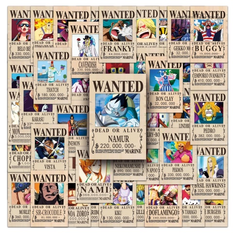 Zestaw Naklejek Wlepki StickerBomb Anime Wanted Pirate Hunter Piraci