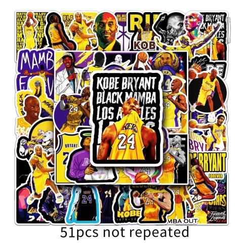 Zestaw Naklejek Wlepki StickerBomb basketball kobe NBA N612