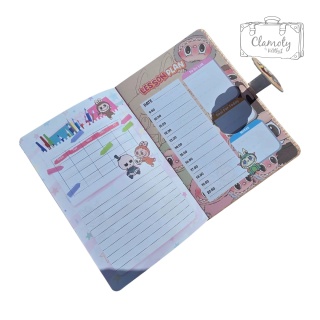 Zeszyt Notes Planner A5 W Twardej Okładce Fiolet Kolorowe Kartki Labubu