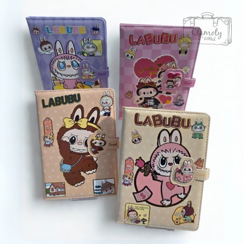 Zeszyt Notes Planner A5 W Twardej Okładce Fiolet Kolorowe Kartki Labubu