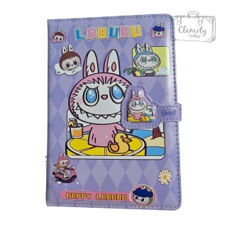 Zeszyt Notes Planner A5 W Twardej Okładce Fiolet Kolorowe Kartki Labubu