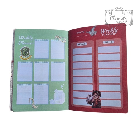 Zeszyt Planner Notes A5 Harry Potter Biały Twarda Okładka Kolorowe Kartki
