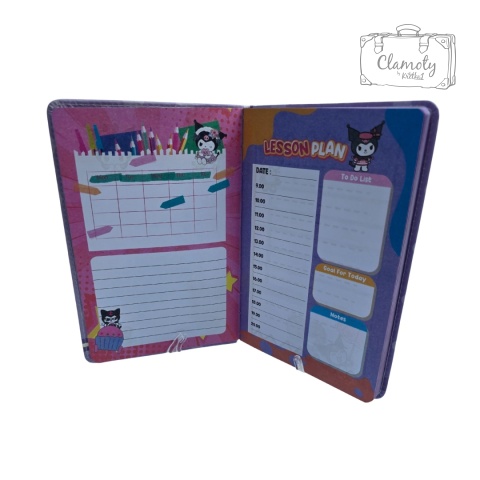 Zeszyt Planner Notes A5 Kuromi W Romby Fioletowy Twarda Okładka