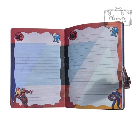 Zeszyt Planner Notes A5 Spiderman Czarny Twarda Okładka Kolorowe Kartki