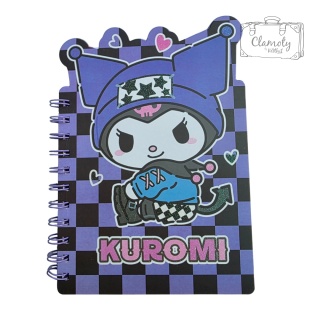 Mały Notes Notesik Kuromi W Czapce Sanrio Fiolet W Linie