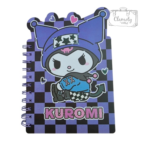 Mały Notes Notesik Kuromi W Czapce Sanrio Fiolet W Linie