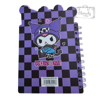 Mały Notes Notesik Kuromi W Czapce Sanrio Fiolet W Linie