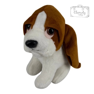 Maskotka Pluszowa Pluszak Pies Piesek Siedzący Bernardyn 20Cm Zabawka