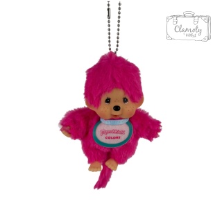 Brelok Breloczek Zawieszka Maskotka Małpka Monchhichi Ciemno Różowe Futerko