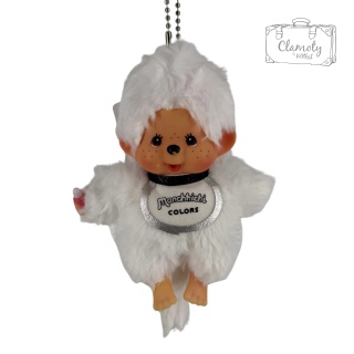 Brelok Breloczek Zawieszka Maskotka Małpka Monchhichi Białe Futerko