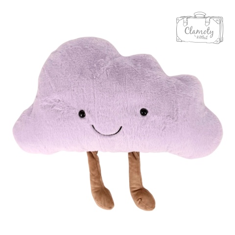 Maskotka Pluszowa Pluszak Zabawka Fioletowa Chmurka Z Nóżkami 45x35 Cm