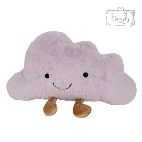 Maskotka Pluszowa Pluszak Zabawka Fioletowa Chmurka Z Nóżkami 45x35 Cm