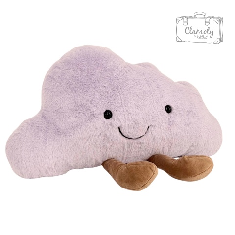 Maskotka Pluszowa Pluszak Zabawka Fioletowa Chmurka Z Nóżkami 45x35 Cm