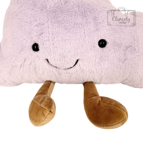 Maskotka Pluszowa Pluszak Zabawka Fioletowa Chmurka Z Nóżkami 45x35 Cm