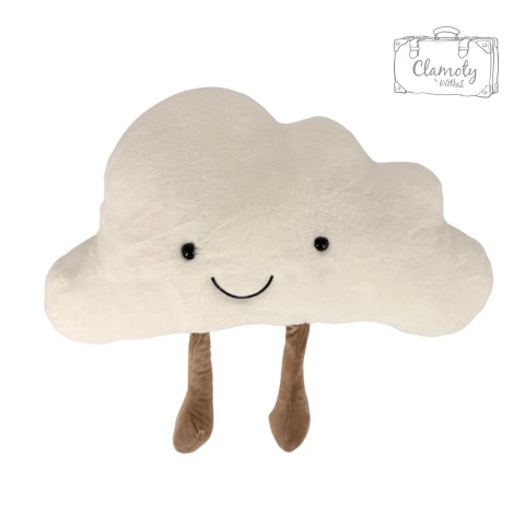 Maskotka Pluszowa Pluszak Zabawka Biała Chmurka Z Nóżkami 45x35 CM