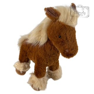 Maskotka Pluszowa Pluszak Zabawka Brązowy Koń Konik Włochaty Z Grzywką 30Cm