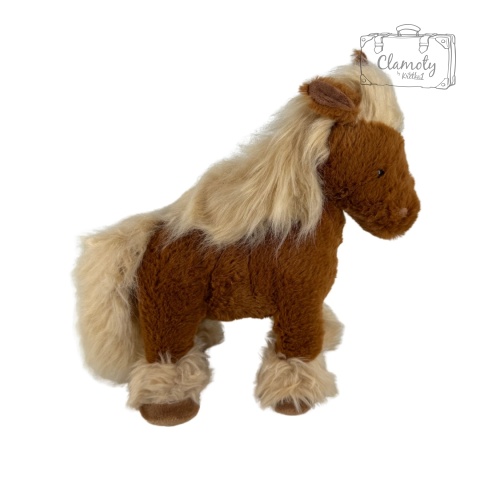 Maskotka Pluszowa Pluszak Zabawka Brązowy Koń Konik Włochaty Z Grzywką 30Cm