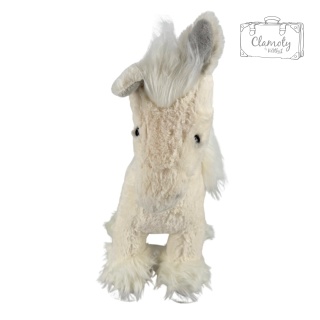 Maskotka Pluszowa Pluszak Zabawka Biały Koń Konik Włochaty 30Cm