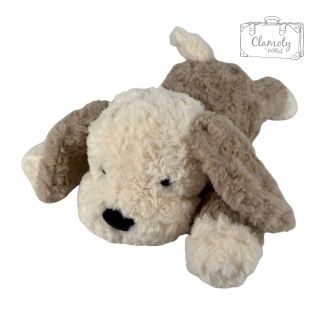 Maskotka Pluszowa Pluszak Zabawka Kremowo Brązowy Piesek Pies 42Cm