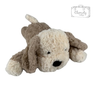 Maskotka Pluszowa Pluszak Zabawka Kremowo Brązowy Piesek Pies 42Cm