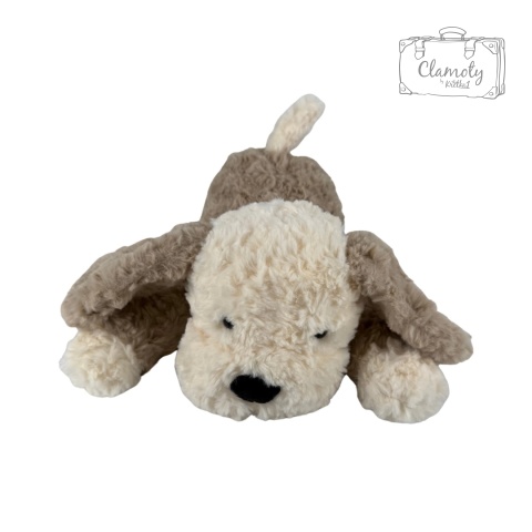 Maskotka Pluszowa Pluszak Zabawka Kremowo Brązowy Piesek Pies 42Cm