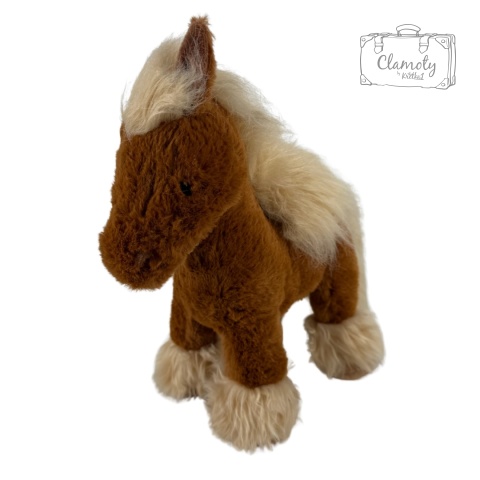 Maskotka Pluszowa Pluszak Zabawka Brązowy Koń Konik Włochaty Z Grzywką 40Cm